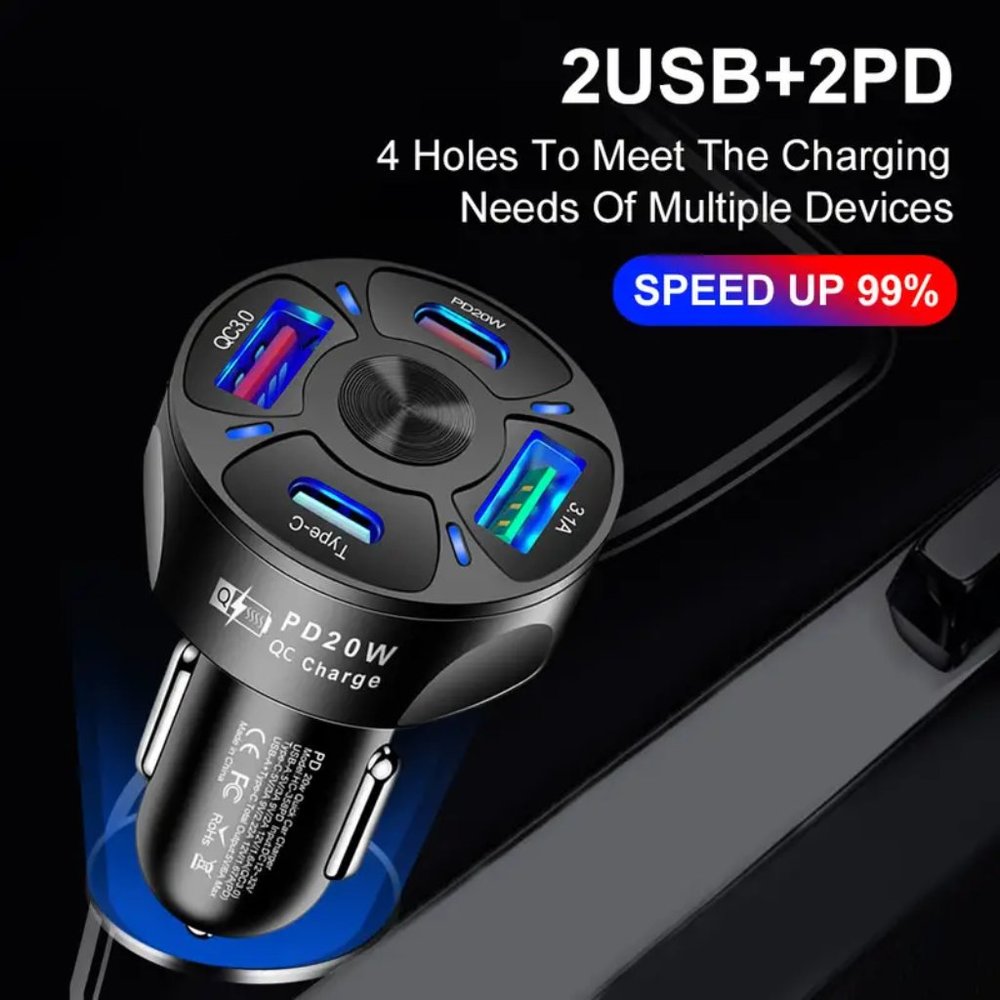 4-port Car Charger - Picture 2 of 3